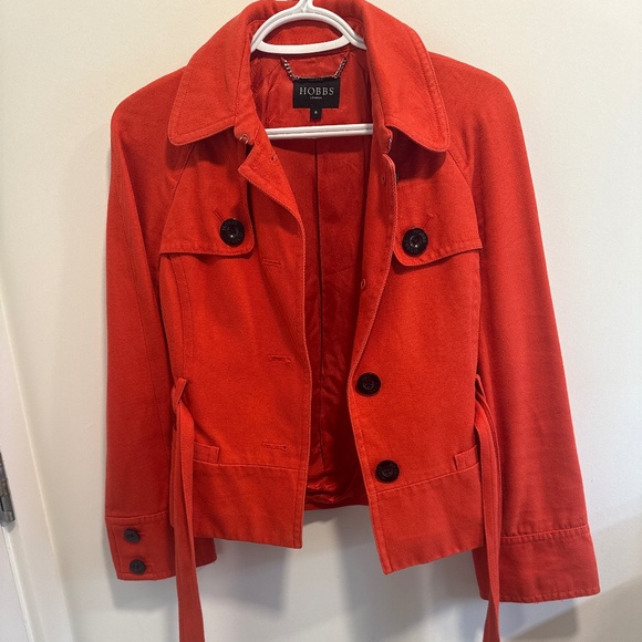 Burnt Orange Twill Jacket - Hobbs London (UK 8/ US 4) - Picture 1 of 7